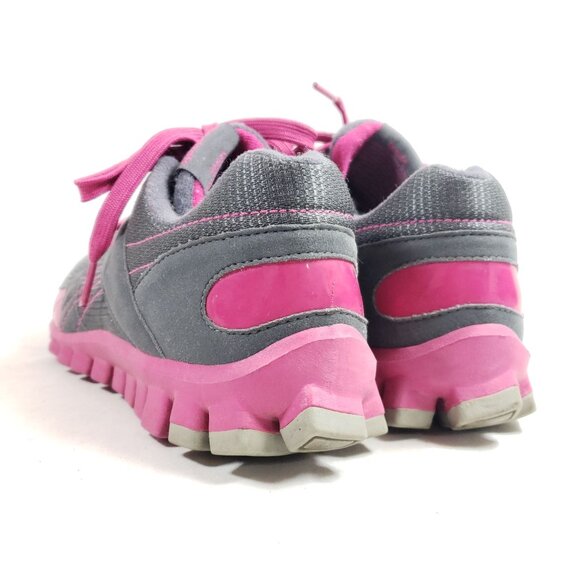 Reebok Womens Size 8.5 Athletic Shoes Gray Pink Mesh Suede - Picture 5 of 9